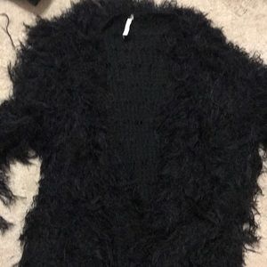 Raga black fuzzy cardigan from Planet Blue
